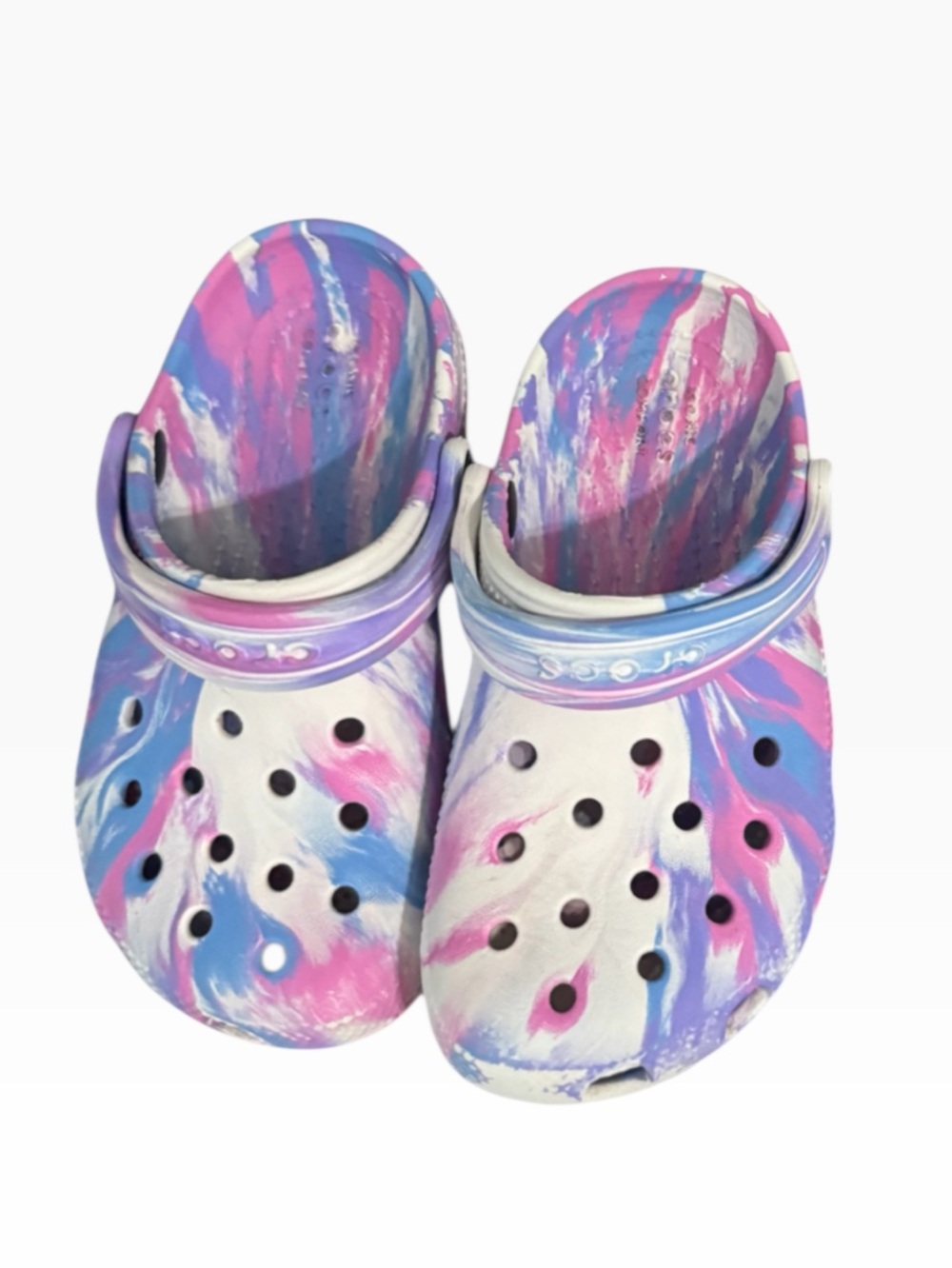 CROCS Classic Marbled Clog 'Blue Purple Pink' Purple & Blue size:1.5